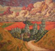 konrad magi Road from Viljandi to Tartu France oil painting artist